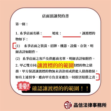 頂讓意思|如何順利進行店面頂讓？頂讓合約必備條款與注意事項詳解